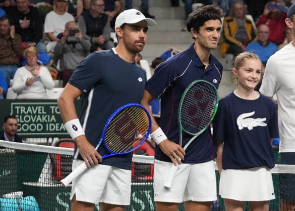 February 8, 2026, Le Portel, Bretagne, France: Pierre - Hugues Herbert and Benjamin Bonzi of Frenchvduring the Davis Cup 2026, Qualifiers tennis event on 8 February 2026 at Le Chaudron in Le Portel, France - Photo TENNIS - DAVIS CUP 2026 - FRANCE V SLOVAKIA  - ZUMAl193 20260208_zsp_l193_121 Copyright: xLaurentxLairysx