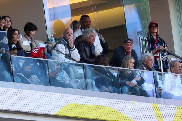FIFA President Gianni Infantino, Singer Jon Bon Jovi, Owner Robert Kraft New England Patriots , New England Patriots vs Seattle Seahawks, Super Bowl, LX, Football, NFL, 08 02 2026 Santa Clara California United States Copyright: xkolbert-press ChristianxKolbertx