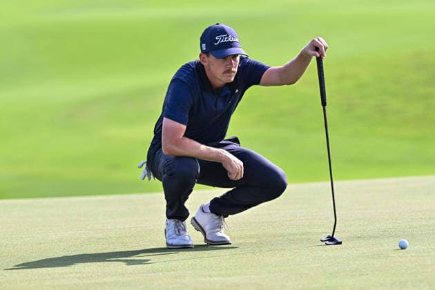 February 8, 2026, Doha, Qatar: Daniel Hillier of New Zealand seen in action during fourth round of the Qatar Masters 2026 golf tournament at the Doha Golf Club. Qatar Masters 2026-Day Four In Doha - 08 Feb 2026  - ZUMAs197 20260208_aaa_s197_357 Copyright: xNoushadxVariyattiyakkalx