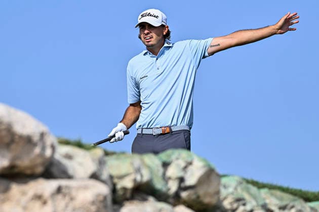 February 8, 2026, Doha, Qatar: Jacob Skov Olesen of Denmark seen in action during fourth round of the Qatar Masters 2026 golf tournament at the Doha Golf Club. Qatar Masters 2026-Day Four In Doha - 08 Feb 2026  - ZUMAs197 20260208_aaa_s197_376 Copyright: xNoushadxVariyattiyakkalx