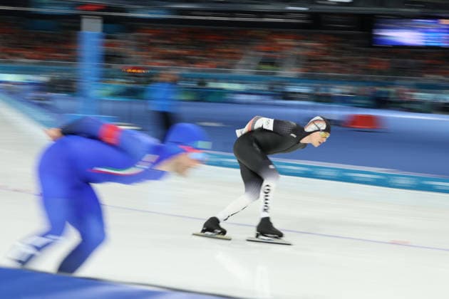 February 8, 2026, Rho, Lombardy, Italy: FELIX MALY of Germany and MICHELE MALFATTI of Italy in the Men s Speed skating, Eisschnelllauf 5000m at the Milano Cortina 2026 Winter Olympic Games, Olympische Spiele, Olympia, OS Rho Italy - ZUMAc179 20260208_oly_c179_273 Copyright: xMickaelxChavetx