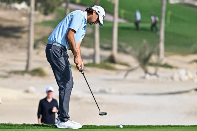 February 8, 2026, Doha, Qatar: Jacob Skov Olesen of Denmark seen in action during fourth round of the Qatar Masters 2026 golf tournament at the Doha Golf Club. Doha Qatar - ZUMAs197 20260208_aaa_s197_386 Copyright: xNoushadxVariyattiyakkalx