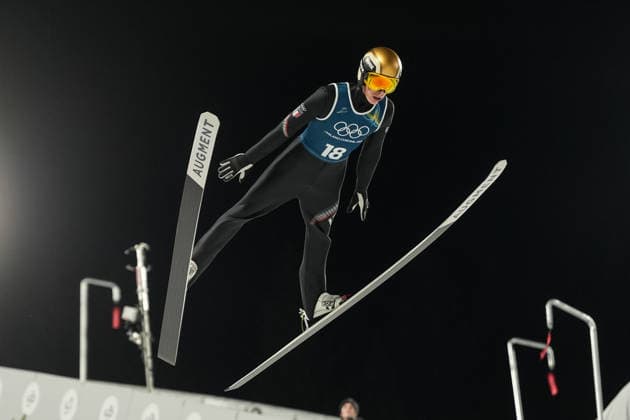 8th February 2026; Predazzo, Val di Fiemme, Italy: Milano Cortina 2026 Winter Olympics Ski jumping, Skispringen, Ski, nordisch men& x2019;s normal hill training INSAM Alex  PaoloxNucci Content restricted for UK based newspaper