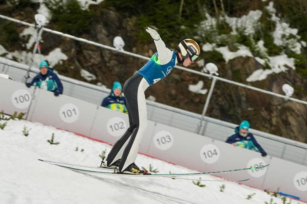 8th February 2026; Predazzo, Val di Fiemme, Italy: Milano Cortina 2026 Winter Olympics Ski jumping, Skispringen, Ski, nordisch men& x2019;s normal hill training RAIMUND Philipp  PaoloxNucci Content restricted for UK based newspaper