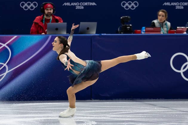 February 8, 2026, Cortina D ampezzo, Belluno, Italy: Italian Lara Naki Gutmann (ITA) preforms in the Women Single Free Skating during the 2026 Winter Olympics at the Milano Ice Skating Arena on Sunday in Cortina d Ampezzo. Olympics 2026: Milano Cortina: Figure skating, Eiskunstlauf Team Women  - ZUMAj89_ 20260208_oly_j89_020 Copyright: xPaulxKitagakixJr.x