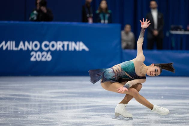 February 8, 2026, Cortina D ampezzo, Belluno, Italy: Italian Lara Naki Gutmann (ITA) preforms in the Women Single Free Skating during the 2026 Winter Olympics at the Milano Ice Skating Arena on Sunday in Cortina d Ampezzo. Olympics 2026: Milano Cortina: Figure skating, Eiskunstlauf Team Women  - ZUMAj89_ 20260208_oly_j89_023 Copyright: xPaulxKitagakixJr.x