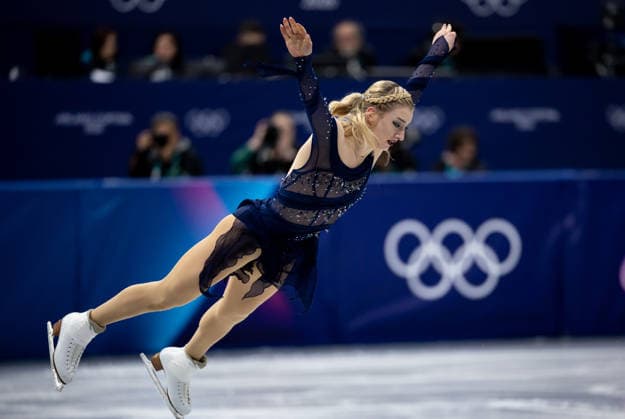 February 8, 2026, Cortina D ampezzo, Belluno, Italy: American Amber Glenn (4) (USA) performs in the Women Single Free Skating during the 2026 Winter Olympics at the Milano Ice Skating Arena on Sunday in Cortina d Ampezzo. Olympics 2026: Milano Cortina: Figure skating, Eiskunstlauf Team Women  - ZUMAj89_ 20260208_oly_j89_037 Copyright: xPaulxKitagakixJr.x