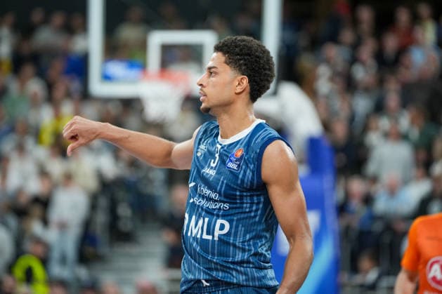 Basketball easyCredit BBL, Matchday 19, MLP Academics Heidelberg FC Bayern Munich Basketball on 08 02 2026 in Heidelberg SNP Dome , Germany, Season 2025 2026 Kevin McClain 3, MLP in focus Heidelberg SNP Dome Germany Copyright: xChristophxKinzingerx