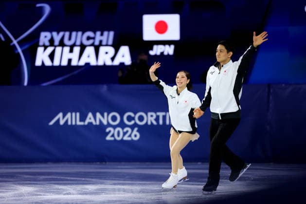 Riku Miura & Ryuichi Kihara (JPN), FEBRUARY 8, 2026 - Figure skating, Eiskunstlauf : Team Pairs Free Skating during the Milano Cortina 2026 Olympic Winter games, Winterspiele,Spiele, Summer games at Milano Ice Skating Arena in Milan, Italy. Noxthirdxpartyxsales  aflo_319044091