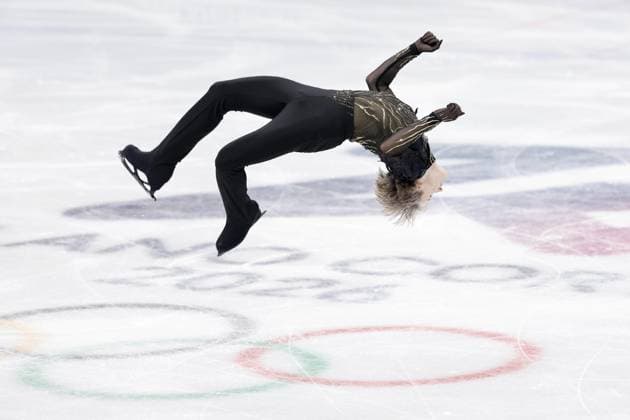 Milan Cortina Olympics: Figure skating, Eiskunstlauf Ilia Malinin of the United States performs in the men s free program during the figure skating team event at the Milan Cortina Olympics at Milano Ice Skating Arena in Milan on Feb. 8, 2026.  A14AA0005258780P