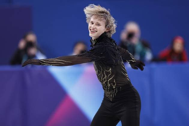 Milan Cortina Olympics: Figure skating, Eiskunstlauf Ilia Malinin of the United States performs in the men s free program during the figure skating team event at the Milan Cortina Olympics at Milano Ice Skating Arena in Milan on Feb. 8, 2026.  A14AA0005258798P