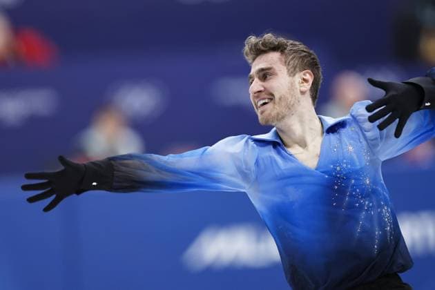 Milan Cortina Olympics: Figure skating, Eiskunstlauf Matteo Rizzo of Italy performs in the men s free program during the figure skating team event at the Milan Cortina Olympics at Milano Ice Skating Arena in Milan on Feb. 8, 2026.  A14AA0005258837P