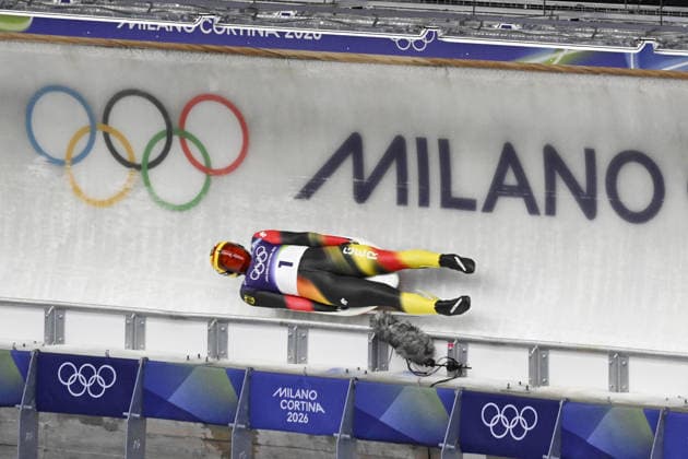 Milan Cortina Olympics: Luge Germany s Max Langenhan competes in the third run of the men s singles luge at the Milan Cortina Olympics at Cortina Sliding Centre in Cortina d Ampezzo, Italy, on Feb. 8, 2026. Langenhan won gold.  A14AA0005258952P