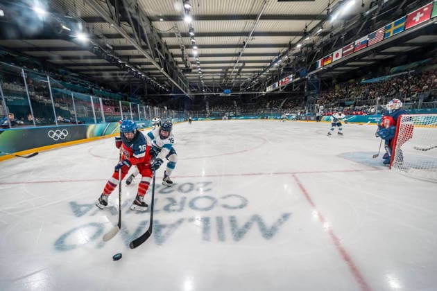 February 8, 2026, Milan, Lombardy, Italy: forward Katerina Mrazova 16 of Team Czechia plays against Finland in the Preliminary Round Group A at the Milano Ice Park In Rho in MILAN, Italy during the 2026 Milano Cortina Winter Olympics. Team Czechia wins the game, 2-0. Milan Italy  - ZUMAa161 20260208_oly_a161_054 Copyright: xWalterxG.xArcex Olympics 2026: Milano Cortina: Ice hockey, Eishockey WomenÃ¢â‚¬â ¢S: Katerina Mrazova  - ZUMA0847 20260208_oly_a161_054 Copyright: xIMAGO WalterxG.xArcex
