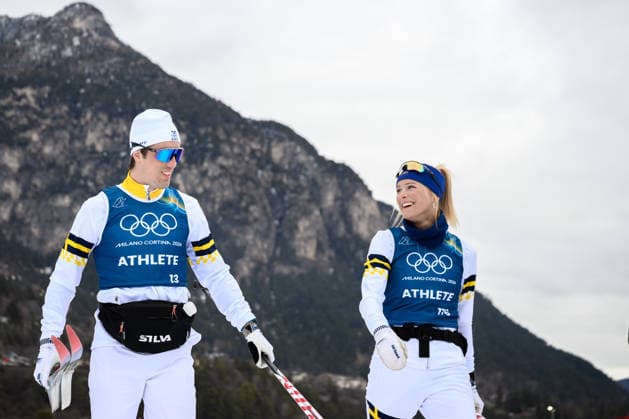 260209 Calle Halfvarsson and Frida Karlsson of Sweden at a cross-country skiing training session during day 3 of the 2026 Winter Olympics on February 9, 2026 in Val di Fiemme. Photo: Maxim Thore BILDBYRAN kod MT MT0966 skidor cross-country skiing langrenn Olympic Games, Olympische Spiele, Olympia, OS olympics winter olympics os ol olympiska spel vinter-os olympiske leker milano cortina 2026 milan cortina 2026 milano cortina 2026 olympic games milano cortina 2026 winter olympic games milano cortina-os milano cortina-ol vinter-ol 3 bbeng träning sverige *** 260209 Calle Halfvarsson and Frida Karlsson of Sweden at a cross country skiing training session during day 3 of the 2026 Winter Olympics on February 9, 2026 in Val di Fiemme Photo Maxim Thore BILDBYRAN kod MT MT0966 skidor cross country skiing langrenn olympic games olympics winter olympics os ol olympiska spel vinter os olympiske leker milano cortina 2026 milan cortina 2026 milano cortina 2026 olympic games milano cortina 2026 winter olympic games milano cortina os milano cortina ol vinter ol 3 bbeng träning sverige  Copyright: MAXIMxTHORE BB260209MT005