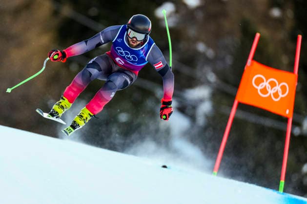 Winter Olympics in Milan Cortina 2026 Bormio, Italy 20260209. Daniel Hemetsberger from Austria competes in the men s alpine downhill slalom team competition at the Milan Cortina 2026 Winter Olympics. Photo: Cornelius Poppe NTB Bormio Italy EDITORIAL USE ONLY. RESTRICTED USE FOR BETTING COMPANIES Ref:_SPOjq-MzhSO5es.jpg *** Winter Olympics in Milan Cortina 2026 Bormio, Italy 20260209 Daniel Hemetsberger from Austria competes in the men s alpine downhill slalom team competition at the Milan Cortina 2026 Winter Olympics Photo Cornelius Poppe NTB Bormio Italy EDITORIAL USE ONLY RESTRICTED USE FOR BETTING COMPANIES  Copyright: xCorneliusxPoppex xNTBx