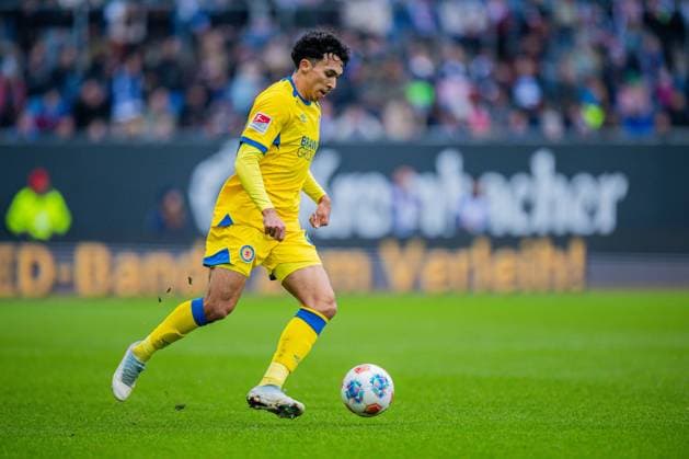 08 02 2026 Soccer, 2025 2026, 2 Bundesliga, 21 Matchday, DSC Arminia Bielefeld Eintracht Braunschweig Johan Gomez Braunschweig with ball DFL REGULATIONS PROHIBIT ANY USE OF PHOTOGRAPHS AS IMAGE SEQUENCES AND OR QUASI VIDEO