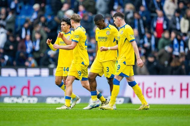08 02 2026 Soccer, 2025 2026, 2 Bundesliga, 21 Matchday, DSC Arminia Bielefeld Eintracht Braunschweig L R Johan Gomez Braunschweig , Lukas Frenkert Braunschweig , Patrick Nkoa Braunschweig , Erencan Yardimci Braunschweig DFL REGULATIONS PROHIBIT ANY USE OF PHOTOGRAPHS AS IMAGE SEQUENCES AND OR QUASI VIDEO