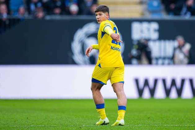 08 02 2026 Soccer, 2025 2026, 2 Bundesliga, 21 Matchday, DSC Arminia Bielefeld Eintracht Braunschweig Jovan Mijatovic Braunschweig DFL REGULATIONS PROHIBIT ANY USE OF PHOTOGRAPHS AS IMAGE SEQUENCES AND OR QUASI VIDEO