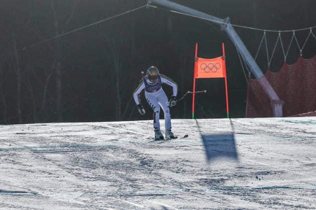 Simon Jocher (GER) during the Olympic Winter games, Winterspiele,Spiele, Summer games Milano-Cortina, Alpine Skiing Men s Combined Downhill on February 09, 2026 at Stelvio Ski Center in Bormio, Italy  Copyright: xSergioxBisi IPAxSportx xipa-agency.netx xx IPA_71170480 IPA_Agency_IPA71170480
