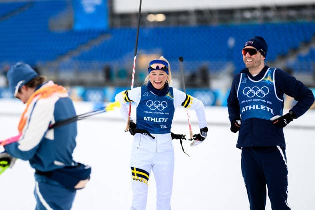260209 Johannes Hosflot Klaebo of Norway, Frida Karlsson of Sweden and Emil Iversen of Norway at a cross-country skiing training session during day 3 of the 2026 Winter Olympics on February 9, 2026 in Val di Fiemme. Photo: Maxim Thore BILDBYRAN kod MT MT0966 skidor cross-country skiing langrenn Olympic Games, Olympische Spiele, Olympia, OS olympics winter olympics os ol olympiska spel vinter-os olympiske leker milano cortina 2026 milan cortina 2026 milano cortina 2026 olympic games milano cortina 2026 winter olympic games milano cortina-os milano cortina-ol vinter-ol 3 bbeng träning sverige norge *** 260209 Johannes Hosflot Klaebo of Norway, Frida Karlsson of Sweden and Emil Iversen of Norway at a cross country skiing training session during day 3 of the 2026 Winter Olympics on February 9, 2026 in Val di Fiemme Photo Maxim Thore BILDBYRAN kod MT MT0966 skidor cross country skiing langrenn olympic games olympics winter olympics os ol olympiska spel vinter os olympiske leker milano cortina 2026 milan cortina 2026 milano cortina 2026 olympic games milano cortina 2026 winter olympic games milano cortina os milano cortina ol vinter ol 3 bbeng träning sverige norge  Copyright: MAXIMxTHORE BB260209MT028