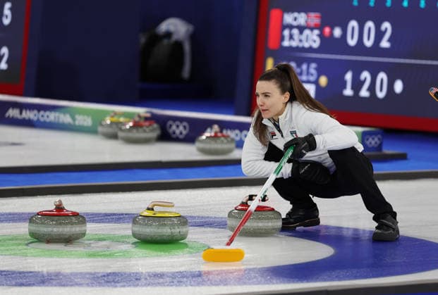 Olympics Milan Cortina 2026 Curling Italy vs United States, Stefania Costantini (ITA), Cortina d Ampezzo, Italy, February 9, 2026. Photo Felice Calabro  Copyright: xFelicexCalabro x xipa-agency.netx xFELICExCALABRO x IPA_Agency_IPA71171147