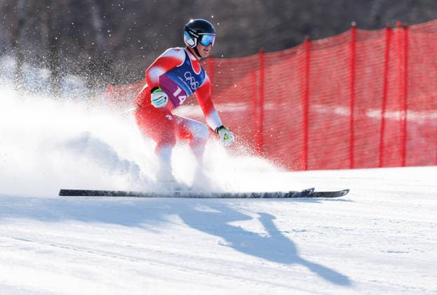 OLYMPICS - Winter Olympic Games, Olympische Spiele, Olympia, OS Milano Cortina 2026 BORMIO,ITALY,09.FEB.26 - OLYMPICS, ALPINE SKIING - Winter Olympic Games Milano Cortina 2026, team combined, downhill, men. Image shows Franjo von Allmen (SUI).  GEPAxpictures xHaraldxSteiner