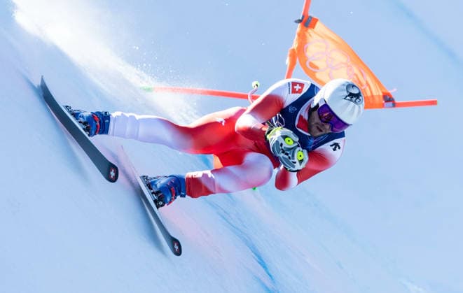 OLYMPICS - Winter Olympic Games, Olympische Spiele, Olympia, OS Milano Cortina 2026 BORMIO,ITALY,09.FEB.26 - OLYMPICS, ALPINE SKIING - Winter Olympic Games Milano Cortina 2026, team combined, downhill, men. Image shows Alexis Monney (SUI).  GEPAxpictures xWolfgangxGrebien