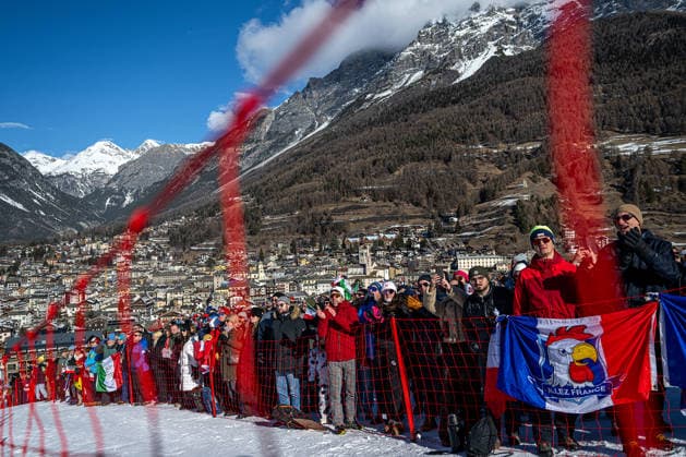 XXV Winter Olympic Games, Olympische Spiele, Olympia, OS Men s team combined downhill in Bormio, Italy, February 9, 2026. Fans in action. (CTKxPhoto DavidxTanecek) CTKPhotoP2026020904193  CTKPhotoP2026020904193