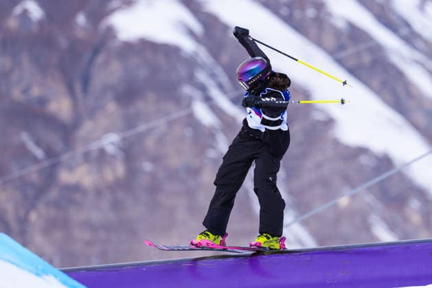 09 02 2026, Livigno, Snow Park, Winter Olympics: Women s Freeski Slopestyle Final, 1 Mathilde Gremaud (Switzerland) Livigno Snow Park Lombardy Italy *** 09 02 2026, Livigno, Snow Park, Winter Olympics Women s Freeski Slopestyle Final, 1 Mathilde Gremaud Switzerland Livigno Snow Park Lombardy Italy Copyright: xJustPictures.ch JarixPestelaccix jp-en-JaPe-DSC07708-20260209
