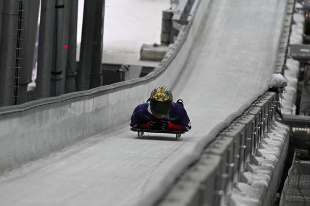 February 9, 2026, Cortina, Veneto, Italy: Jung Seunggi from Republic of Korea during the Winter Olympic Games, Olympische Spiele, Olympia, OS Milano Cortina 2026, in Cortina Sliding Centre , on February 9 2026, in Cortina, Italy Cortina Italy - ZUMAm345 20260209_oly_m345_017 Copyright: xFedericoxManonix