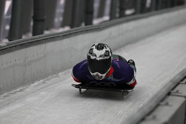 February 9, 2026, Cortina, Veneto, Italy: Kim Jisoo from Republic of Korea during the Winter Olympic Games, Olympische Spiele, Olympia, OS Milano Cortina 2026, in Cortina Sliding Centre , on February 9 2026, in Cortina, Italy Cortina Italy - ZUMAm345 20260209_oly_m345_018 Copyright: xFedericoxManonix