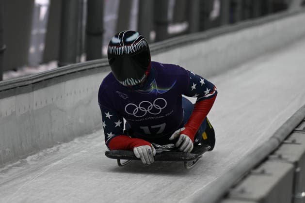February 9, 2026, Cortina, Veneto, Italy: Florian Austin from United States of America during the Winter Olympic Games, Olympische Spiele, Olympia, OS Milano Cortina 2026, in Cortina Sliding Centre , on February 9 2026, in Cortina, Italy Cortina Italy - ZUMAm345 20260209_oly_m345_020 Copyright: xFedericoxManonix