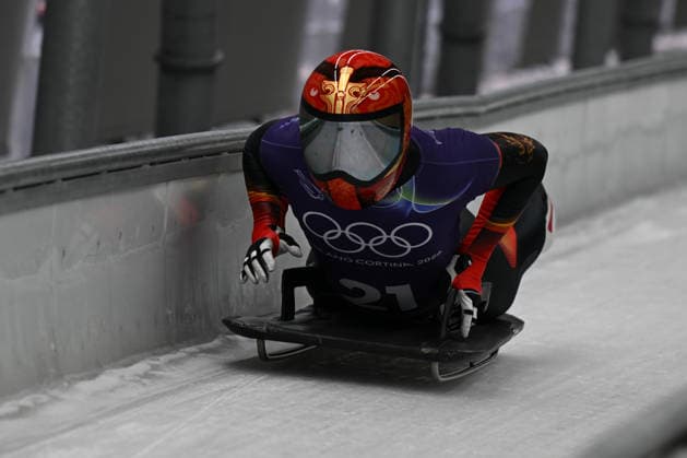 February 9, 2026, Cortina, Veneto, Italy: Yin Zheng from PeopleÃ¢â‚¬â ¢s Republic of China during the Winter Olympic Games, Olympische Spiele, Olympia, OS Milano Cortina 2026, in Cortina Sliding Centre , on February 9 2026, in Cortina, Italy Cortina Italy - ZUMAm345 20260209_oly_m345_024 Copyright: xFedericoxManonix