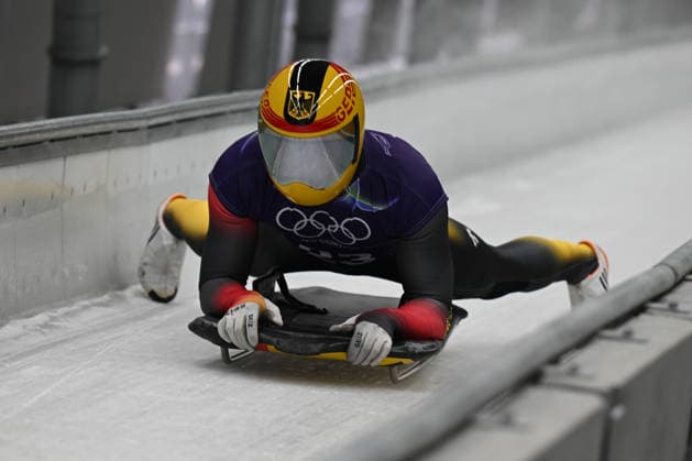 February 9, 2026, Cortina, Veneto, Italy: Grotheer Christopher from Germany during the Winter Olympic Games, Olympische Spiele, Olympia, OS Milano Cortina 2026, in Cortina Sliding Centre , on February 9 2026, in Cortina, Italy Cortina Italy - ZUMAm345 20260209_oly_m345_026 Copyright: xFedericoxManonix