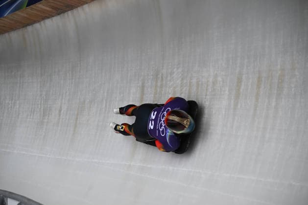 February 9, 2026, Cortina, Veneto, Italy: Chen Wenhao from PeopleÃ¢â‚¬â ¢s Republic of China during the Winter Olympic Games, Olympische Spiele, Olympia, OS Milano Cortina 2026, in Cortina Sliding Centre , on February 9 2026, in Cortina, Italy Cortina Italy - ZUMAm345 20260209_oly_m345_044 Copyright: xFedericoxManonix