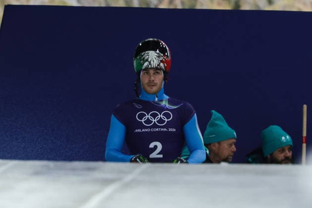 Milano Cortina 2026 - XXV Olympic Winter games, Winterspiele,Spiele, Summer games Cortina D Ampezzo - Italy Monday , February 9 , 2026 Skeleton - Men s Training BAGNIS Amedeo (ITA)  Copyright: xLucianoxMariaxBisi IPAxSportx xipa-agency.netx xx IPA_71174222 IPA_Agency_IPA71174222