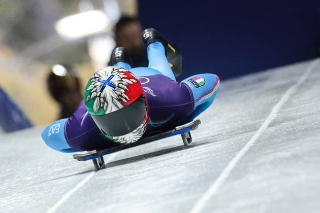Milano Cortina 2026 - XXV Olympic Winter games, Winterspiele,Spiele, Summer games Cortina D Ampezzo - Italy Monday , February 9 , 2026 Skeleton - Men s Training BAGNIS Amedeo (ITA)  Copyright: xLucianoxMariaxBisi IPAxSportx xipa-agency.netx xx IPA_71174233 IPA_Agency_IPA71174233