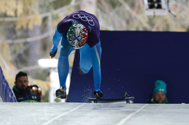 Milano Cortina 2026 - XXV Olympic Winter games, Winterspiele,Spiele, Summer games Cortina D Ampezzo - Italy Monday , February 9 , 2026 Skeleton - Men s Training BAGNIS Amedeo (ITA)  Copyright: xLucianoxMariaxBisi IPAxSportx xipa-agency.netx xx IPA_71174224 IPA_Agency_IPA71174224