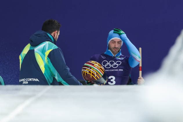 Milano Cortina 2026 - XXV Olympic Winter games, Winterspiele,Spiele, Summer games Cortina D Ampezzo - Italy Monday , February 9 , 2026 Skeleton - Men s Training GASPARI Mattia (ITA)  Copyright: xLucianoxMariaxBisi IPAxSportx xipa-agency.netx xx IPA_71174239 IPA_Agency_IPA71174239