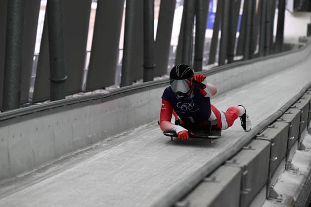 Buff Vinzenz from Switzerland during the Winter Olympic Games, Olympische Spiele, Olympia, OS Milano Cortina 2026, in Cortina Sliding Centre , on February 9 2026, in Cortina, Italy  Copyright: xFedericoxManoni IPAxSportx xipa-agency.netx xx IPA_71175742 IPA_Agency_IPA71175742