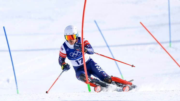 OLYMPICS - Winter Olympic Games, Olympische Spiele, Olympia, OS Milano Cortina 2026 BORMIO,ITALY,09.FEB.26 - OLYMPICS, ALPINE SKIING - Winter Olympic Games Milano Cortina 2026, team combined, slalom, men. Image shows River Radamus (USA).  GEPAxpictures xWolfgangxGrebien