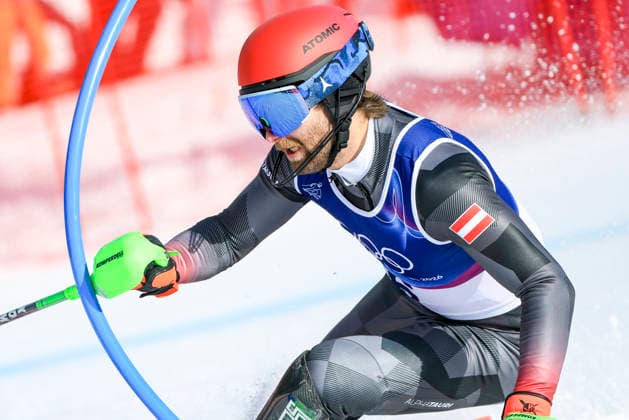 OLYMPICS - Winter Olympic Games, Olympische Spiele, Olympia, OS Milano Cortina 2026 BORMIO,ITALY,09.FEB.26 - OLYMPICS, ALPINE SKIING - Winter Olympic Games Milano Cortina 2026, team combined, slalom, men. Image shows Marco Schwarz (AUT).  GEPAxpictures xWolfgangxGrebien