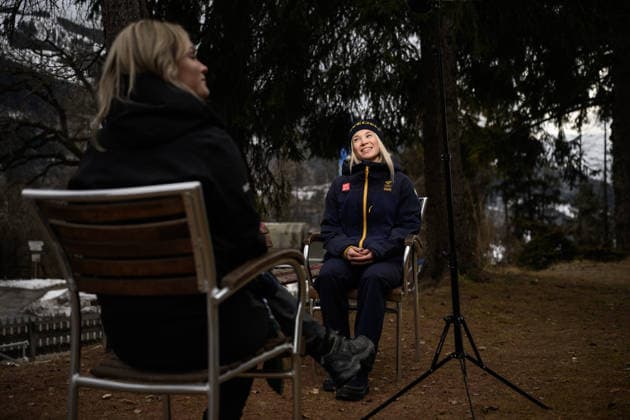 260209 Jonna Sundling of the Swedish national cross-country skiing team at a press meet during day 3 of the 2026 Winter Olympics on February 9, 2026 in Val di Fiemme. Photo: Maxim Thore BILDBYRAN kod MT MT0967 skidor cross-country skiing langrenn Olympic Games, Olympische Spiele, Olympia, OS olympics winter olympics os ol olympiska spel vinter-os olympiske leker milano cortina 2026 milan cortina 2026 milano cortina 2026 olympic games milano cortina 2026 winter olympic games milano cortina-os milano cortina-ol vinter-ol 3 bbeng sverige pressträff *** 260209 Jonna Sundling of the Swedish national cross country skiing team at a press meet during day 3 of the 2026 Winter Olympics on February 9, 2026 in Val di Fiemme Photo Maxim Thore BILDBYRAN kod MT MT0967 skidor cross country skiing langrenn olympic games olympics winter olympics os ol olympiska spel vinter os olympiske leker milano cortina 2026 milan cortina 2026 milano cortina 2026 olympic games milano cortina 2026 winter olympic games milano cortina os milano cortina ol vinter ol 3 bbeng sverige pressträff  Copyright: MAXIMxTHORE BB260209MT079