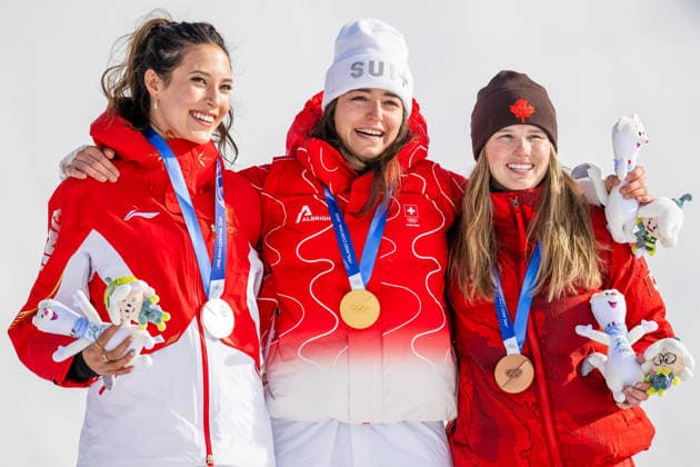260209 Eileen Gu of China, Mathilde Gremaud of Switzerland and Megan Oldham of Canada at the medal ceremony after women™s freestyle skiing slopestyle final during day 3 of the 2026 Winter Olympics on February 9, 2026 in Livigno. Photo: Vegard Grott BILDBYRAN kod VG VG0866 bbeng Olympic Games, Olympische Spiele, Olympia, OS olympics winter olympics os ol olympiska spel vinter-os olympiske leker milano cortina 2026 milan cortina 2026 milano cortina 2026 olympic games milano cortina 2026 winter olympic games milano cortina-os milano cortina-ol vinter-ol finale freeskiing slopestyle freeski freestyle friski dam kina kanada sveits *** 260209 Eileen Gu of China, Mathilde Gremaud of Switzerland and Megan Oldham of Canada at the medal ceremony after women™s freestyle skiing slopestyle final during day 3 of the 2026 Winter Olympics on February 9, 2026 in Livigno Photo Vegard Grott BILDBYRAN code VG VG0866 bbeng olympic games olympics winter olympics os ol olympic games winter os olympic games milano cortina 2026 milan cortina 2026 milano cortina 2026 olympic games milano cortina 2026 winter olympic games milano cortina os milano cortina ol winter ol final freeskiing slopestyle freeski freestyle friski dam kina kanada switzerland  Copyright: VEGARDxGRoTT BB260209VG014