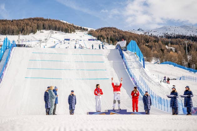 260209 Eileen Gu of China, Mathilde Gremaud of Switzerland and Megan Oldham of Canada at the medal ceremony after women™s freestyle skiing slopestyle final during day 3 of the 2026 Winter Olympics on February 9, 2026 in Livigno. Photo: Vegard Grott BILDBYRAN kod VG VG0866 bbeng Olympic Games, Olympische Spiele, Olympia, OS olympics winter olympics os ol olympiska spel vinter-os olympiske leker milano cortina 2026 milan cortina 2026 milano cortina 2026 olympic games milano cortina 2026 winter olympic games milano cortina-os milano cortina-ol vinter-ol finale freeskiing slopestyle freeski freestyle friski dam kina kanada sveits *** 260209 Eileen Gu of China, Mathilde Gremaud of Switzerland and Megan Oldham of Canada at the medal ceremony after women™s freestyle skiing slopestyle final during day 3 of the 2026 Winter Olympics on February 9, 2026 in Livigno Photo Vegard Grott BILDBYRAN code VG VG0866 bbeng olympic games olympics winter olympics os ol olympic games winter os olympic games milano cortina 2026 milan cortina 2026 milano cortina 2026 olympic games milano cortina 2026 winter olympic games milano cortina os milano cortina ol winter ol final freeskiing slopestyle freeski freestyle friski dam kina kanada switzerland  Copyright: VEGARDxGRoTT BB260209VG026