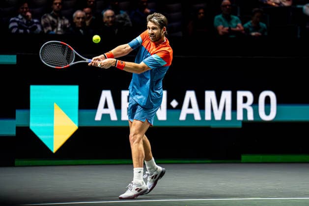 2026-02-09 ABN AMRO Open - Day One ROTTERDAM, NETHERLANDS - FEBRUARY 9: Cameron Norrie competing during Day One of the ABN AMRO Open at Rotterdam Ahoy on February 9, 2026 in Rotterdam, Netherlands. (Photo by Gabriel Calvino Alonso BSR Agency) Rotterdam Netherlands Content not available for redistribution in The Netherlands directly or indirectly through any third parties. Copyright: xBSRxAgencyx