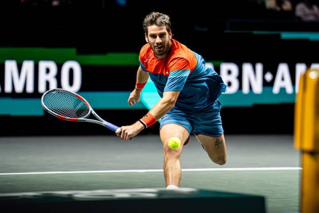 2026-02-09 ABN AMRO Open - Day One ROTTERDAM, NETHERLANDS - FEBRUARY 9: Cameron Norrie competing during Day One of the ABN AMRO Open at Rotterdam Ahoy on February 9, 2026 in Rotterdam, Netherlands. (Photo by Gabriel Calvino Alonso BSR Agency) Rotterdam Netherlands Content not available for redistribution in The Netherlands directly or indirectly through any third parties. Copyright: xBSRxAgencyx