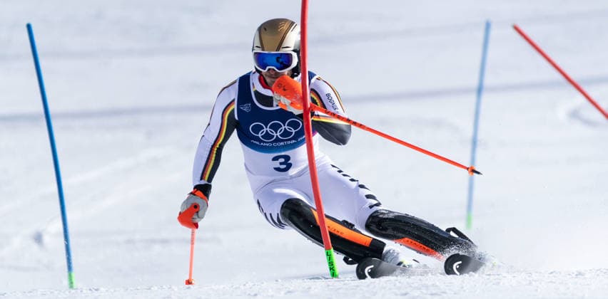 OLYMPICS - Winter Olympic Games, Olympische Spiele, Olympia, OS Milano Cortina 2026 BORMIO,ITALY,09.FEB.26 - OLYMPICS, ALPINE SKIING - Winter Olympic Games Milano Cortina 2026, team combined, slalom, men. Image shows Linus Strasser (GER).  GEPAxpictures xWolfgangxGrebien
