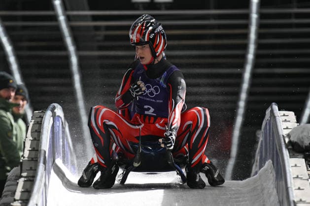 GIOCHI OLIMPICI - Olimpiadi Invernali Milano-Cortina 2026 - Luge Egle Selina and Kipp Lara michaela from Austria during the Winter Olympic Games, Olympische Spiele, Olympia, OS Milano Cortina 2026, in Cortina Sliding Centre , on February 9 2026, in Cortina, Italy Cortina D Ampezzo Italy  Copyright: xIPAxSport ABACAx
